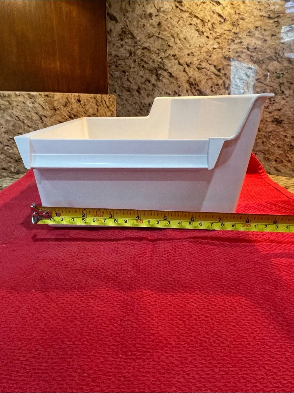 Refrigerator Whirlpool/Kenmore White Plastic ice Bin OEM part 2166261.
